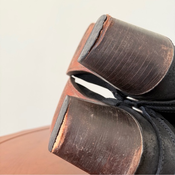 Frye Carmen Harness Black Leather Short Moto Riding Cowboy Boot | US 8 - Picture 7 of 10